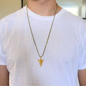 The Gold Gods Micro Angel Gold Necklace
